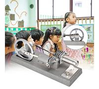 Jiawu Hot Air Stirling Engine Education Toy Power Generator Model DIY Science Experiment Teaching Tool for Kids Adults