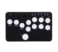 Jiawu Hot Swappable Fight Stick RGB Lighting Low Latency Gaming Controller for and Black 12 Keys
