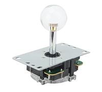 Jiawu Joystick, High Sensitivity Quick Response Fighting Stick, Gamepad Joystick Replacement Parts with Ball Head and Protective Pads for DIY Fighting Stick Console (Transparent)