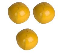 Jiawu Juggling Ball Set, Lightweight Soft PU Leather Material Juggling Ball for Beginners, PU Balls with 3 Pcs and Net Bag for Learning Clown Performance Children (Yellow)