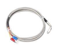 Jiawu K Type Temperature Sensor, Bend Probe High Temperature Measurement K Type Thermocouple Sensor Stainless Steel Probe with 14mm ID Washer for Automotive Engine Cylinder Head (#3)