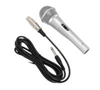 Jiawu Karaoke Microphone, Professional Dynamic Cardioid Handheld, Wired Dynamic Vocal Microphone with XLR Cable, ON OFF and Noise Elimination for Speaker, AMP, Home KTV,