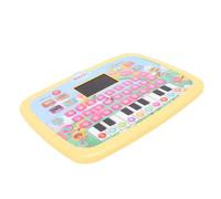 Jiawu Kids Learning Tablet, LED Screen Educational Toy for Alphabet Numbers and Story Reading Learning Tablet for Toddlers, Interactive Children with Early Education (Yellow)