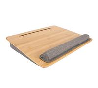 Jiawu Laptop Desk, Portable Lap Desk Soft Tablet Slot Holder Multifunctional Tilting Angle with Cushion for Home