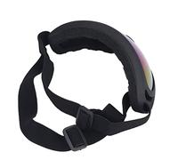 Jiawu Large Dog Goggles Glasses UV Protection Windproof Pet Sunglasses for Stylish Walking, Swimming, PC + PVC Material (3004 black frame color film)