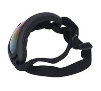 Jiawu Large Dog Goggles Glasses UV Protection Windproof Pet Sunglasses for Stylish Walking, Swimming, PC + PVC Material (3004 black frame color film)