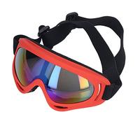 Jiawu Large Dog Goggles Glasses UV Protection Windproof Pet Sunglasses for Stylish Walking, Swimming, PC + PVC Material (3004 red frame color film)