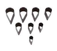 Jiawu Leather Cutting Die Set 8Pcs Teardrop Punching Molds Alloy Steel for Leather Craft Tools, Manual Die Cut Molds for Belt Hole Punch Clay Fabric