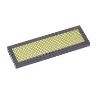 Jiawu LED Name Badge, Programmable Scrolling Message Tag with 4 Chinese Character Display, USB Rechargeable Bluetooth 11x44 Dot Badge Sign for Retail, Hotel, Hospital, and Event (Yellow)