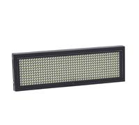 Jiawu LED Name Badge, Programmable Scrolling Message Tag with 4 Chinese Character Display, USB Rechargeable Bluetooth 11x44 Dot Badge Sign for Retail, Hotel, Hospital, and Event (White)