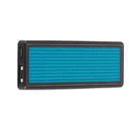 Jiawu LED Name Badge, Programmable Scrolling Message Tag with 4 Chinese Character Display, USB Rechargeable Bluetooth 11x44 Dot Badge Sign for Retail, Hotel, Hospital, and Event (Blue)