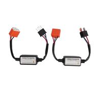 Jiawu LED Resistor, 35W 12V Accurate Decoding Plug and Play H4 Negative Converter, H4 Negative Decoder with Ceramic Head for LED Headlights Error Elimination 2Pcs