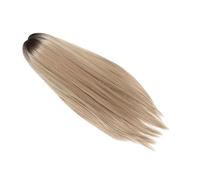 Jiawu Long Straight Blonde Lace Front Wig with Bangs, 28 Inch Blond Synthetic Wig Heat Resistant Up to 120℃, Air Permeable Mesh Cap for Party Halloween Role Play