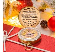 Jiawu Luminous Compass, Retro Glowing Compass with Outdoor Navigation Tool for Camping Hiking Gifts Copper Material Acrylic Mirror Gold Plated Shell Mirror Polished Clear Scale Values