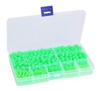 Jiawu Luminous Fishing Beads, 820 Pcs Multi Size Glow In The Dark Round Fish Bead Kit, Plastic Non Slip Fishing Tackle Accessories With Central Hole For Saltwater Freshwater Night Deep