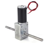 Jiawu M8 Double Right Hand Thread Dual Shaft Gear Motor Reduction Motor, 12V DC Low Noise Quiet Running Steel Gearbox for Home Use, 1280 with Multiple Reduction Ratios (ratio 17)