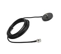 Jiawu Magnetic Antenna Mount Base WT60 with BNC Female to BNC Male Cable 5m/16.4ft Extension for Handheld Two-Way Radio Antenna, Sturdy PVC Base for Signal Enhancement