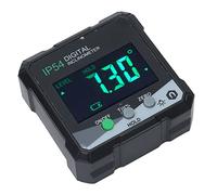 Jiawu Magnetic Digital Protractor, 1 Side Magnet EBTN LCD Screen 4x90° Range Digital Angle Finder, Electronic Inclinometer with IP54 Protection for Woodworking Construction Automotive
