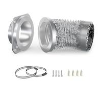 Jiawu Magnetic Dryer Vent Coupling, DV180 Airtight Seal Dryer Vent Connector Kit, Easy to Clean Quick Connector, Included a 2.6ft 4" Duct & 2 Clamps