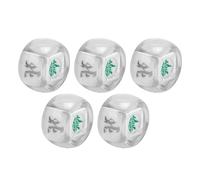 Jiawu Mahjong Dice, South West North Wind Direction Dice Set, Sphere Position for Mahjong Games with 5 Pieces for Casino Board Games and Casual Drinking (Transparent)