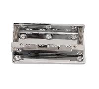 Jiawu Mandolin Bridge, 8 String Adjustable Height Metal Saddle Bridge Plate Mandolin Replacement with Wrench and Screws for Instruments