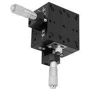 Jiawu Manual Linear Stage, Cross Roller Guide XY Stage Sliding Table, Fine Tuning Platform with Micrometer Head for Optical Alignment Fiber Coupling Laboratory Inspection Mechanical