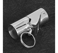 Jiawu Marine Stainless Steel Folding Swivel Coupling Tube Pipe Connector 180 Degree Bend for Bimini Top Boat Accessories 316 (25mm)
