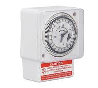 Jiawu Mechanical Time Switch, 24 Hour Cycle 15 Minute Interval Industrial Timer with Transparent Cover for State Grid Transformer Substation Mall Home AC220V