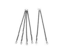 Jiawu Metal Trailer Chain with Tow Hook, Sturdy Alloy RC Crane Accessories, Realistic Lobster Claw Hooks for 1/50 Scale Model, Heavy Duty Towing Link for Remote Control Construction (18CM)