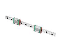 Jiawu MGN12 250mm Linear Guide Rail 12mm Width with 2pcs MGN12B Slide Blocks, Miniature Linear Motion Rail 4-Point Contact Design Precision Ball Retainer Lubrication System for