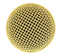 Jiawu Mic Grille Replacement Mesh Microphone Head for SM58S (Gold) | Stainless Steel Grille Ball, Built-in Foam Windscreen, for BETA58, PGX24, SLX4