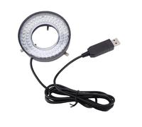 Jiawu Microscope LED Ring Light, Adjustable 72 LED Ring Light Illuminators, Microscope Lighting Source with Black Housing for Stereo Microscopes, Camera, Eyepiece Eyeshields