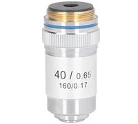 Jiawu Microscope Objective 40X Achromatic Lens, High Magnification 20.2mm Thread, Brass Spring-Loaded Cover Glass Protection, Brighter Clear Image for Biological Microscopes