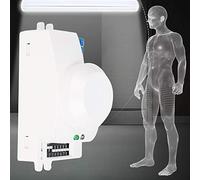 Jiawu Microwave Sensor Switch, 360 Degree Omni Directional Detection, Intelligent Human Body Sensor Switch, Motion Light with Automatic Induction Function for Street Lamp