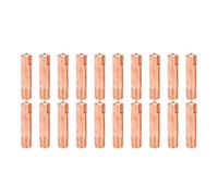 Jiawu MIG Welding Contact Tip, 60Pcs Copper 15AK X 0.9 Resistance Oxidation Resistance High Temperature Smooth Surface Without Burrs Easy Replacement Lightweight