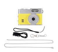 Jiawu Mini Keychain Camera, 12MP 1080P Retro Digital Camera with LED Fill Light and Multiple Filters, 0.96'' HD Screen Portable Small Cameras for Travel, Party, Vlog (Yellow)