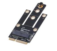 Jiawu Mini PCIe to M.2 NGFF Adapter, Converter for 5G 4G 3G Module with NANO SIM Card Slot, Supports 30 42 50 52 Network Card Sizes, PCIe 1X USB2 0 Signal