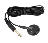 Jiawu Mini Piezo Pickup with Adjustable Volume, Self Adhesive Contact Microphone for Acoustic Guitar Ukulele Violin, Stick On Transducer Pickup with 2.5mm to 6.35mm Plug