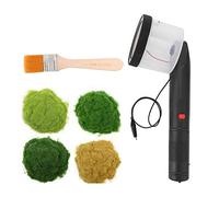 Jiawu Mini Static Grass Flocking Applicator, ABS Antiskid Handle | Flocking Applicator Kit with 4 Colors of 5mm Grasspowders, for Scenic Modelling, Sand Table, Construction Models