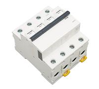 Jiawu Miniature Circuit Breaker, PA66 Flame Retardant 4P Circuit Breaker, 400V Automatic with Short Protection and Easy Installation for Commercial Buildings (10A)