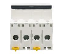 Jiawu Miniature Circuit Breaker, PA66 Flame Retardant 4P Circuit Breaker, 400V Automatic with Short Protection and Easy Installation for Commercial Buildings (63A)