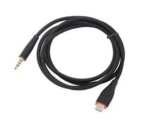 Jiawu MMX150 Type C Headphones to 3.5Mm Aux Cable for Clear Sound Performance, 1.2M Long Replacement Cable for Movies and Tablets (Black)