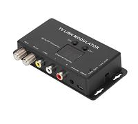 Jiawu Modulator, UHF TV LINK PAL Optional Cost Effective Local CATV System IR Modulator Adjustable Audio Video Output Level AV to RF Converter with Channel Display for Set Top Box A V
