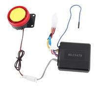 Jiawu Motorcycle Anti Theft Alarm System, 125dB High Decibel Siren Vibration Sensor Security Alarm, Scooter Remote Control Anti Theft Device with Keyless Entry Engine Lock for 12V