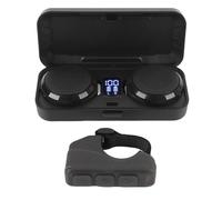 Jiawu Motorcycle Bluetooth Headset with Charging Case, Wireless Helmet Speaker 50H Battery Life, Remote Control, Active Noise Cancellation, HiFi Sound for Skiing Climbing Outdoor Sports