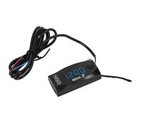 Jiawu Motorcycle Electronic Meter, 3 in 1 IP67 Digital Voltmeter Clock Thermometer, Motorcycle Voltmeter with Mounting Base Cable Ties, for Scooter ATV (Blu-ray (2627021 specification))
