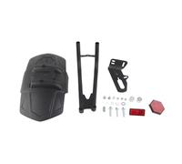 Jiawu Motorcycle Rear Mudguard, Dust and Dirt Protection Motorcycle Rear Mud Flap, Rust Proof ABS Plastic with Red Reflector for 250 300 400 2013 2017 2018 Up
