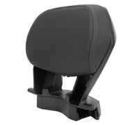 Jiawu Motorcycle Rear Sissy Bar Backrest Cushion Pad, Universal Motorcycle Synthetic Leather Passenger Seat Stud Studded Cushion, Detachable Pad for NMAX 155 2020 to 2024