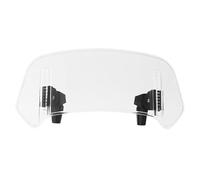 Jiawu Motorcycle Windshield Extension, Adjustable Clip-on Windscreen Deflector for Universal Fit Dirt Bikes - Reduces Wind & Noise, ABS Plastic, 2 Sizes (S)