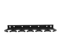 Jiawu Multi Microphone Holder with Dual Mounting Methods Space Saving Organizer for 6 Wired Wireless Mics Premium Iron ABS